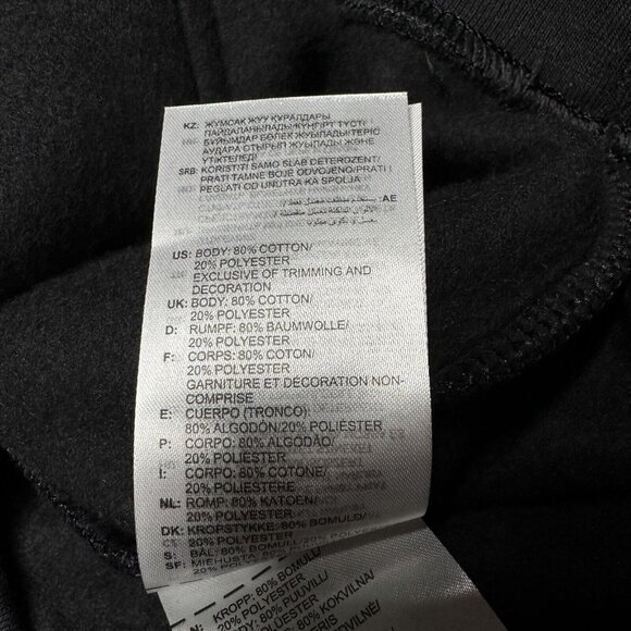 Adidas Originals HT7333 Tri Linear Black Fleece Hoodie Sweatshirt Men’s Sizes - Picture 5 of 6